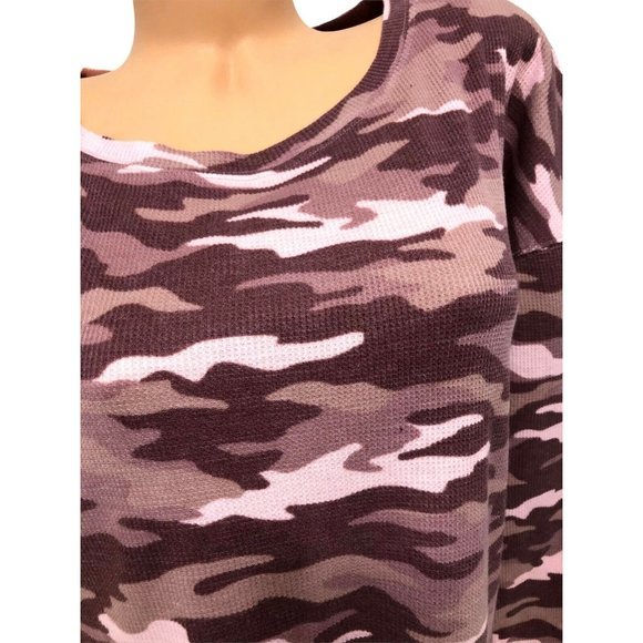 Victoria's Secret PINK‎ EXTRA SMALL Graphic Ribbed Crewneck T-shirt Long Sleeve - Picture 4 of 4